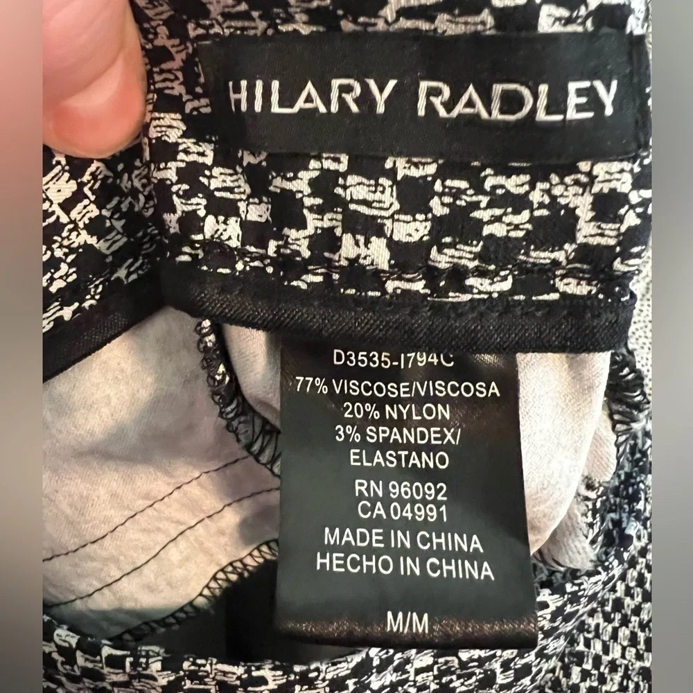 Black and White Hillary Radley Pants Size Medium